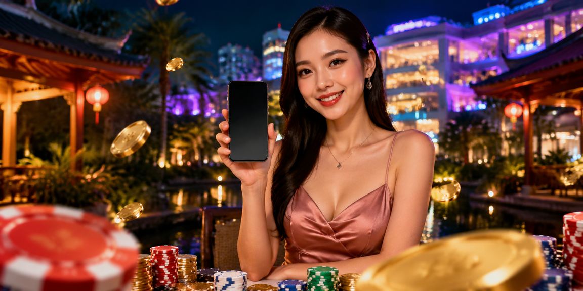 Khung cảnh Ninh Bình với giao diện VIP bonus phong cách neon